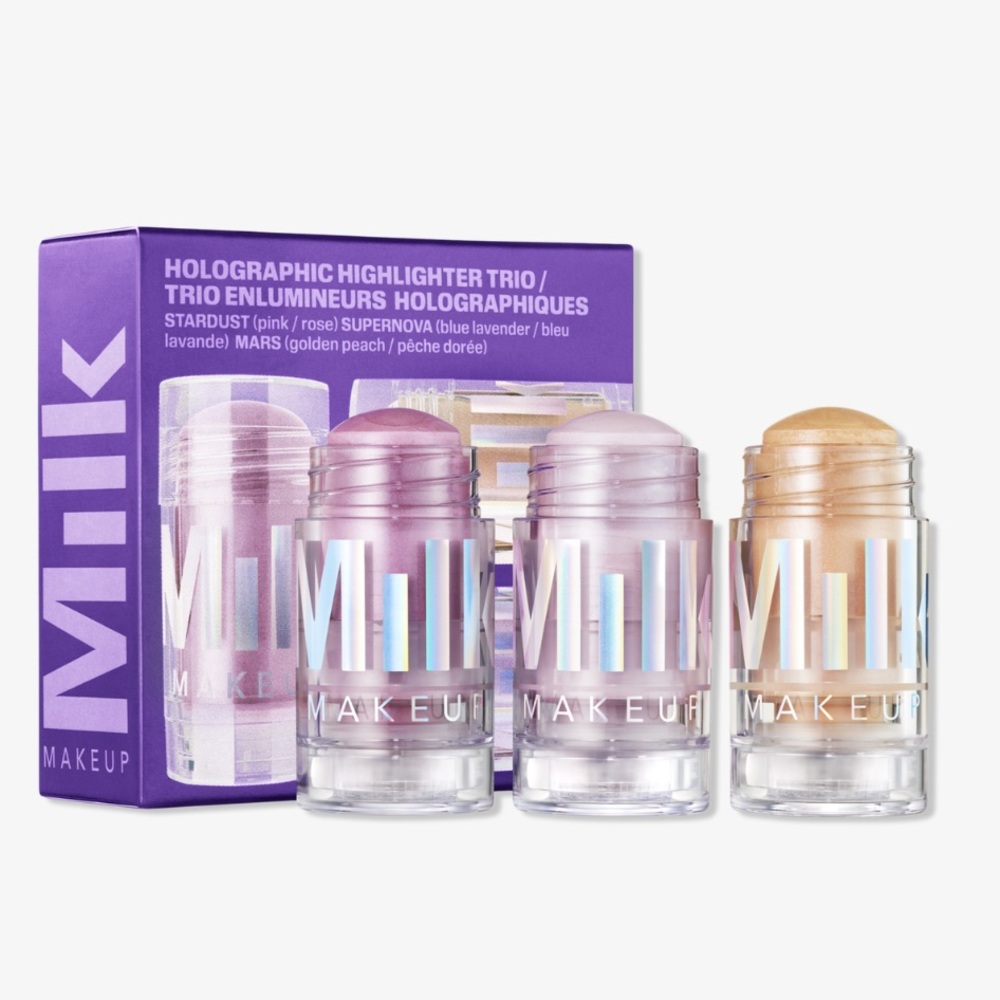 BNIB Milk Makeup Galactic Glow Holographic Highlighter Trio